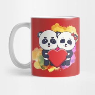 Cute Panda with Love  - Adorable Panda - Kawaii Panda Mug